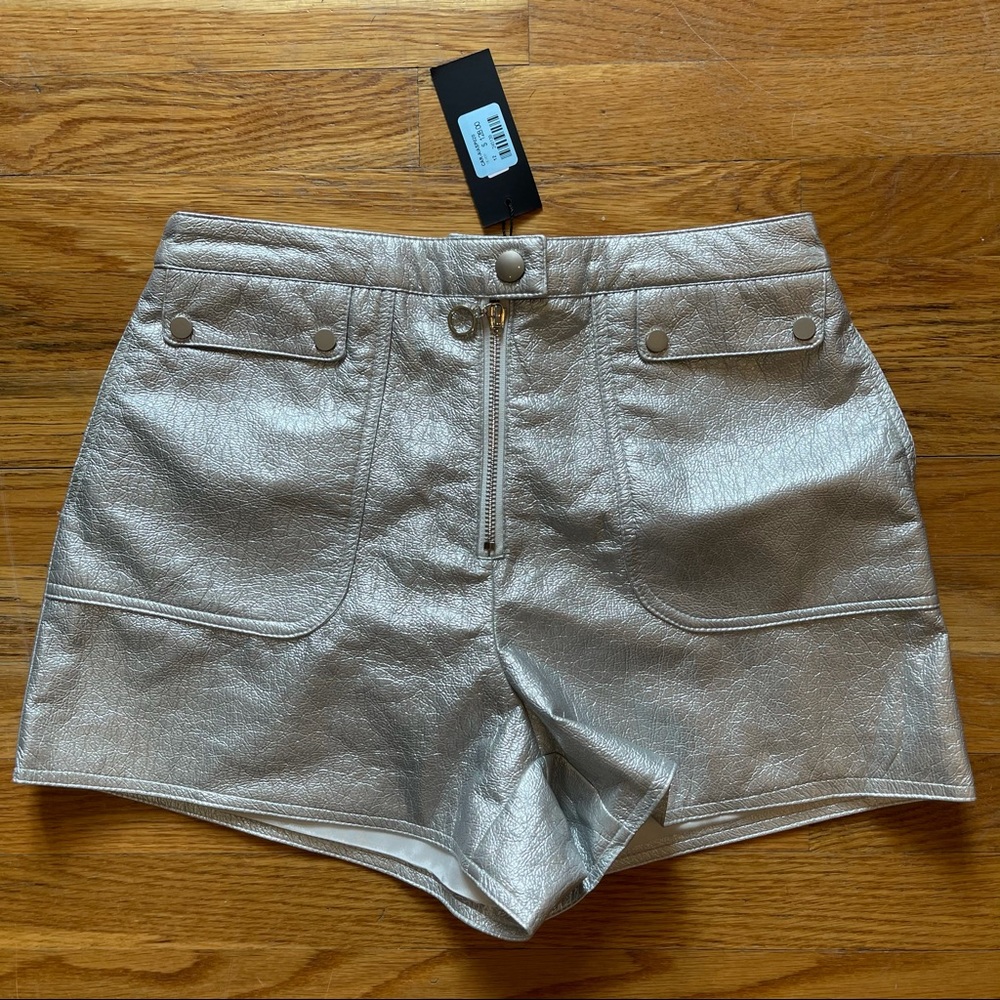 Carmar Leather Silver Shorts